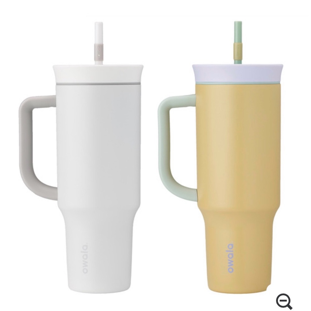 BNIB - Owala Tumbler Set (White/Yellow) - 2 x 40 oz
